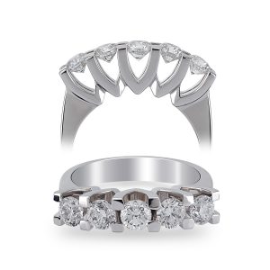 Five Stoned Diamond Ring 0,56 Carat - SPR25014